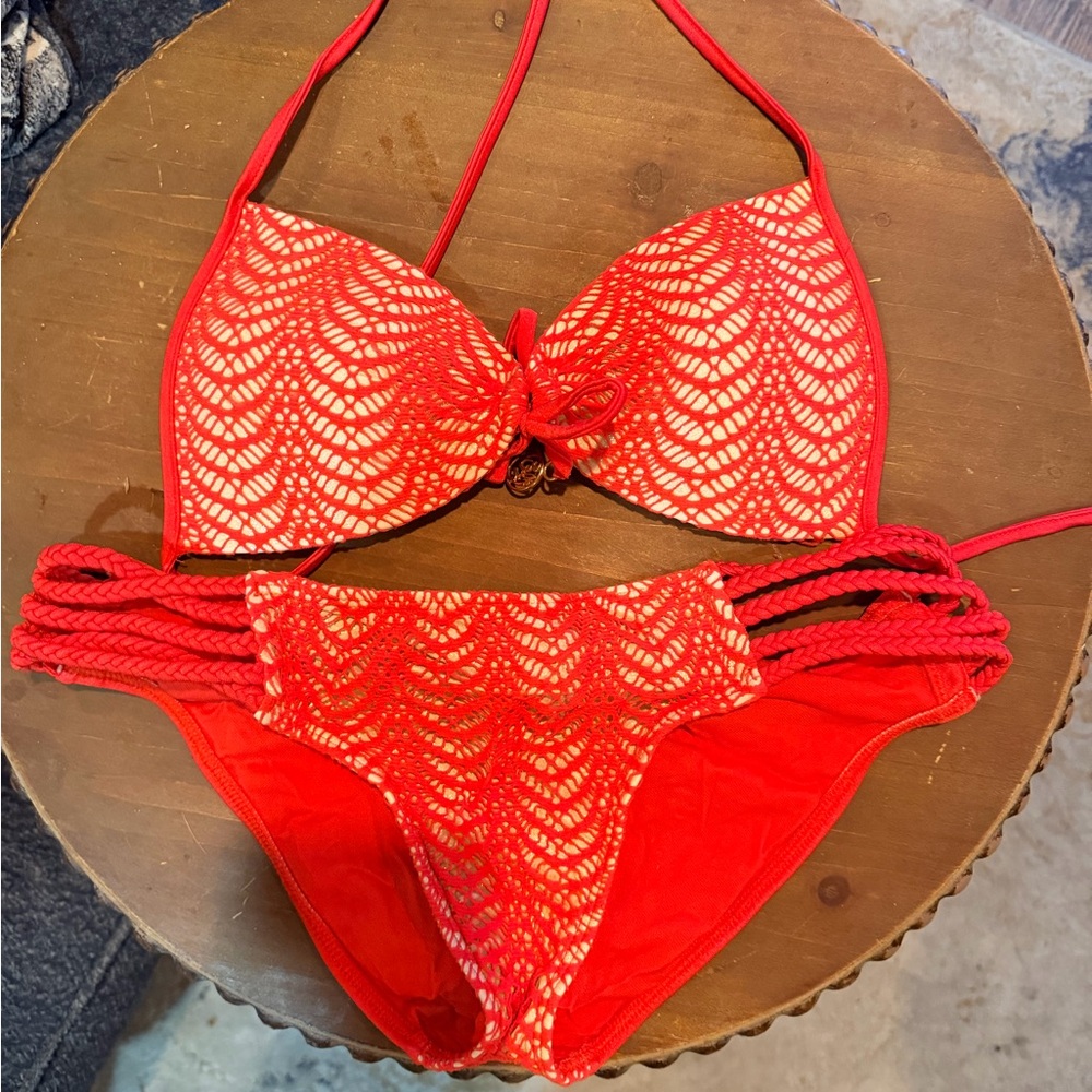 Luli Fama Red Bikini Set